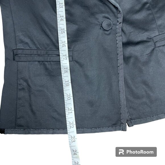 Women's CALVIN KLEIN One-button‎ Black Blazer- Size 6 - Picture 8 of 15